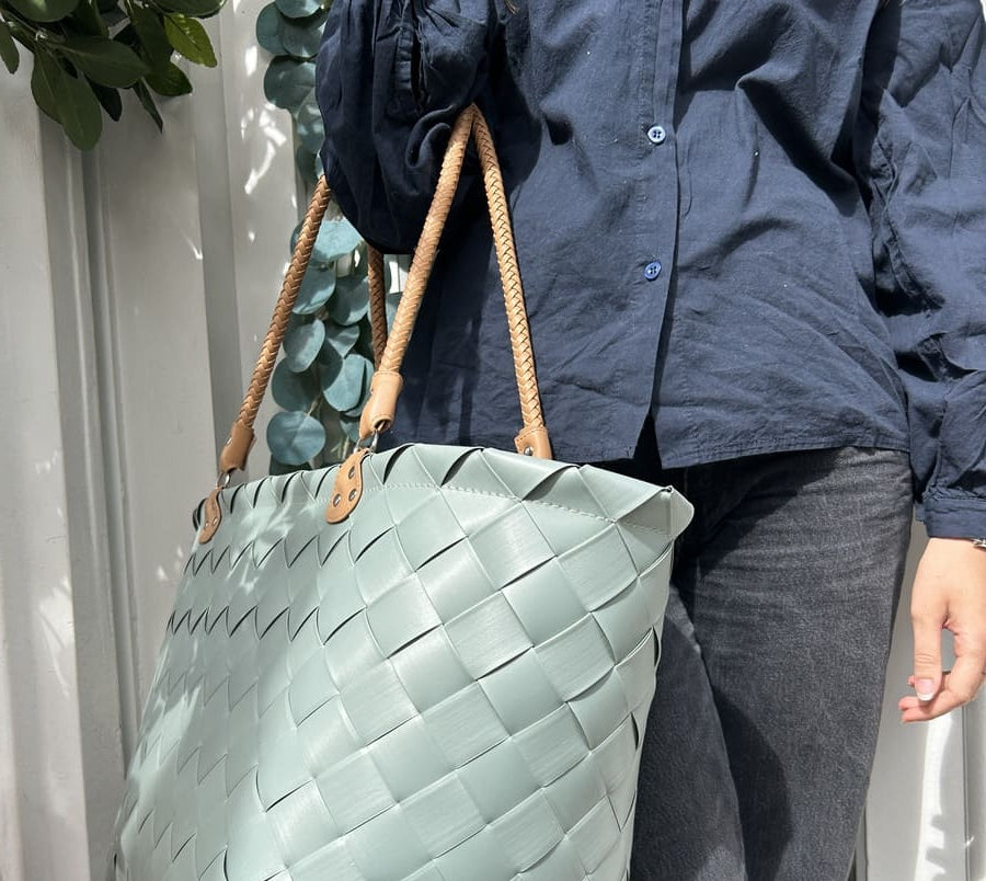 Sac Ste.-Maxime – Détail du motif Stripes et du tressage