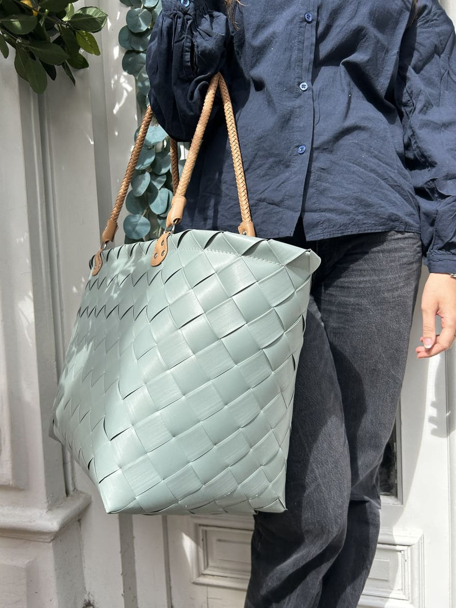 Sac Ste.-Maxime – Détail du motif Stripes et du tressage