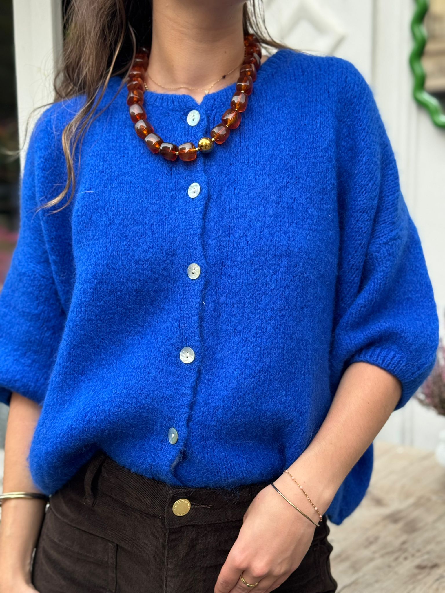 Gilet bleu roi vu de face