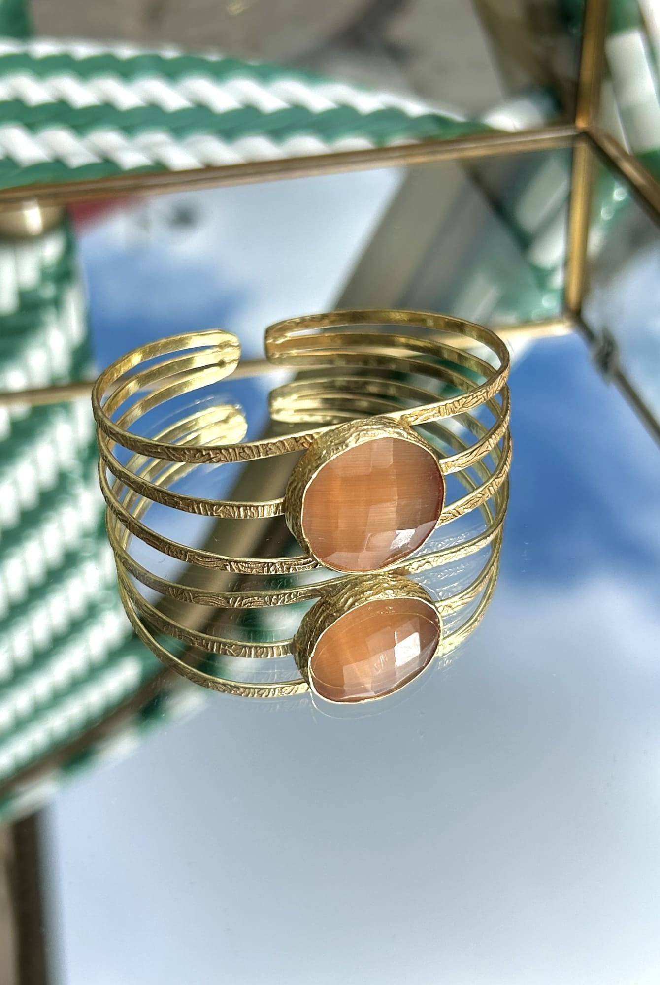 Bracelet laiton doré femme