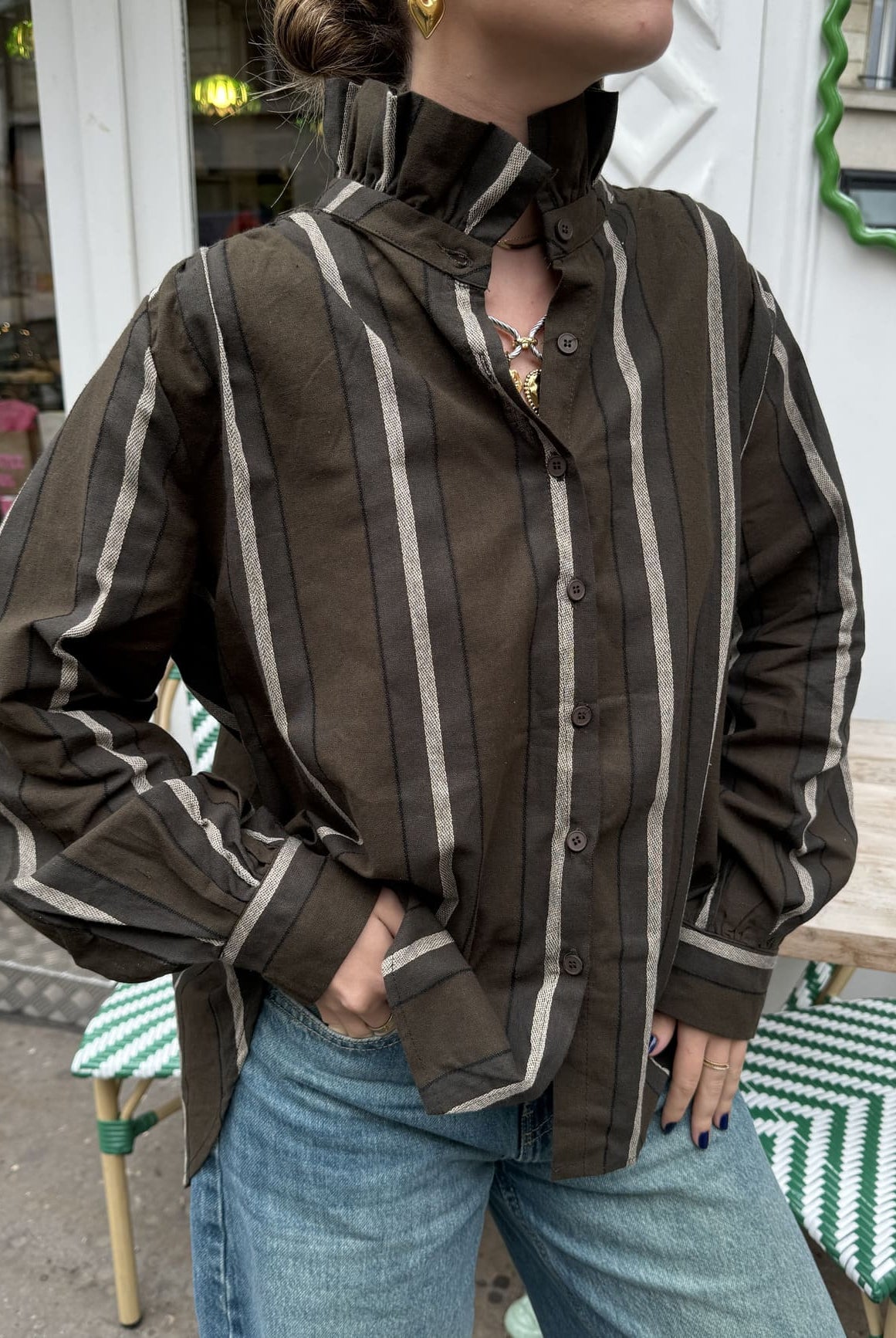 chemise col victorien vue de face