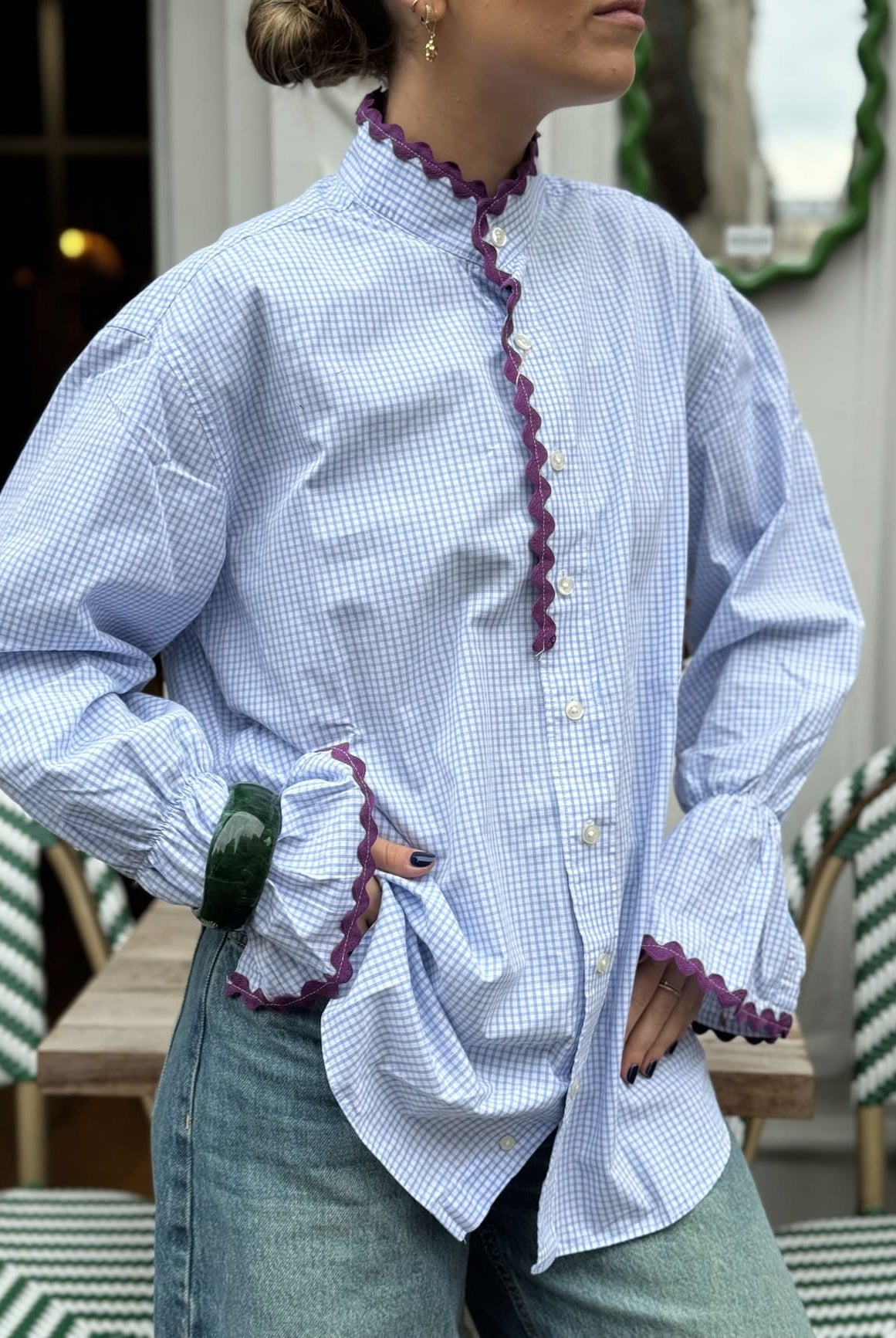 Chemise Ensemble Création bleue — vue de face