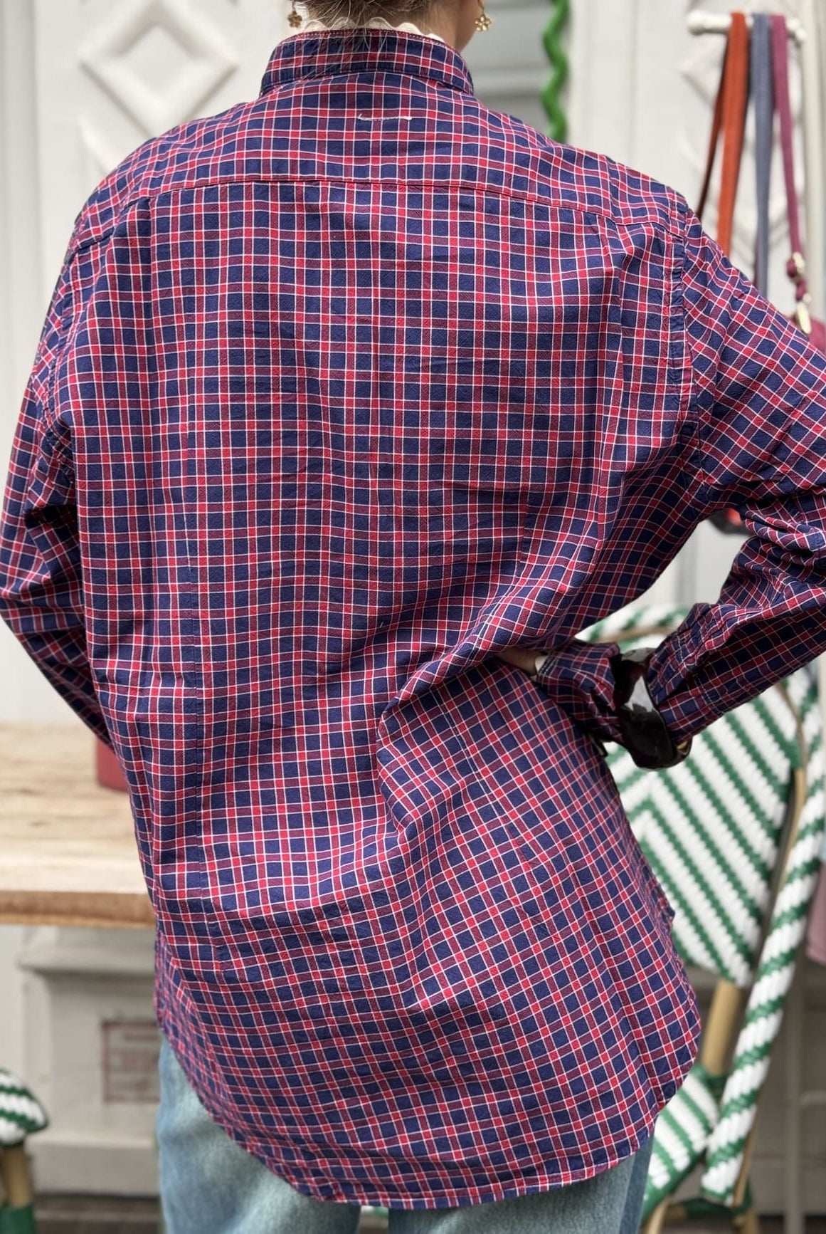 Chemise Écossais Rouge & Bleu – vue de dos