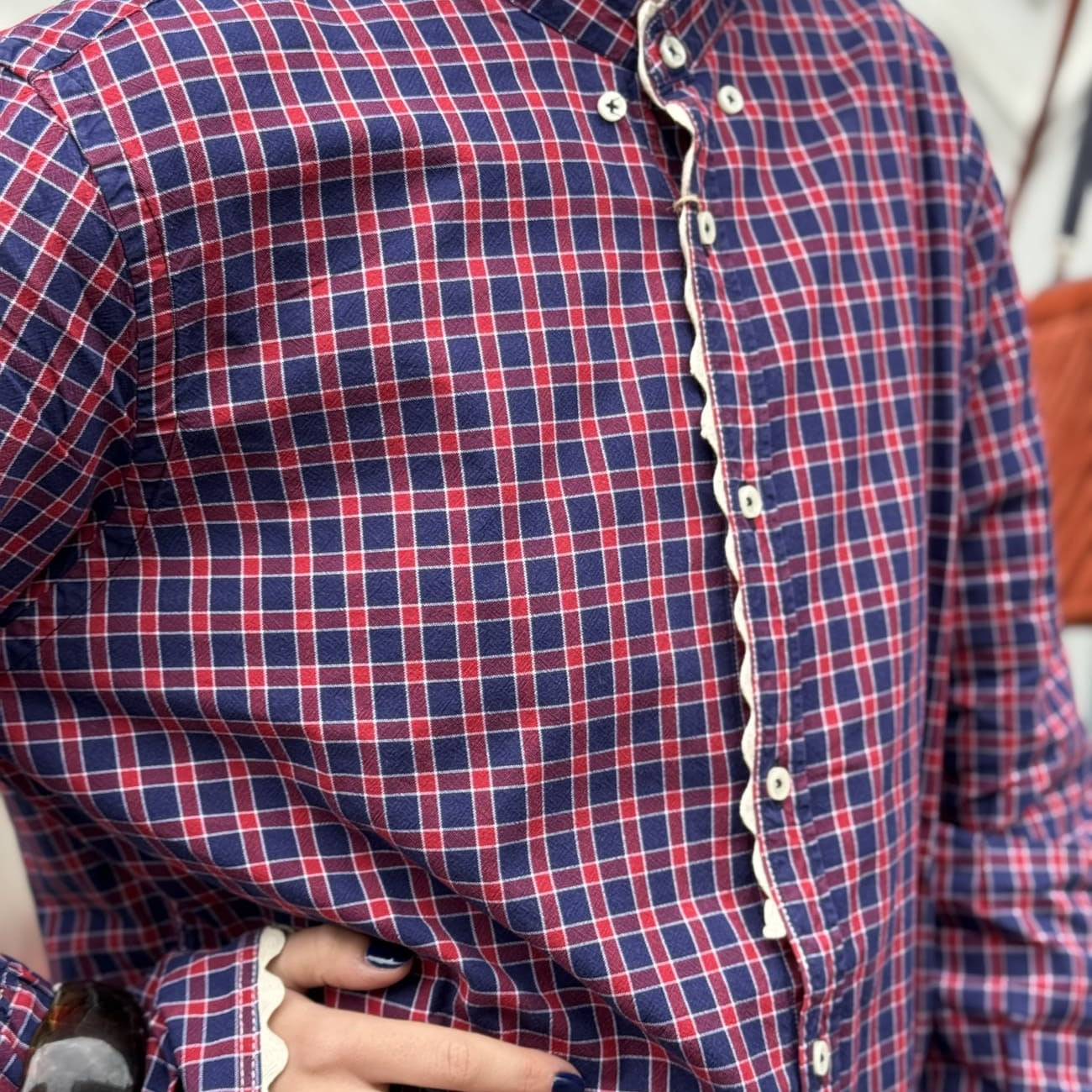 Chemise Écossais Rouge & Bleu – vue de face