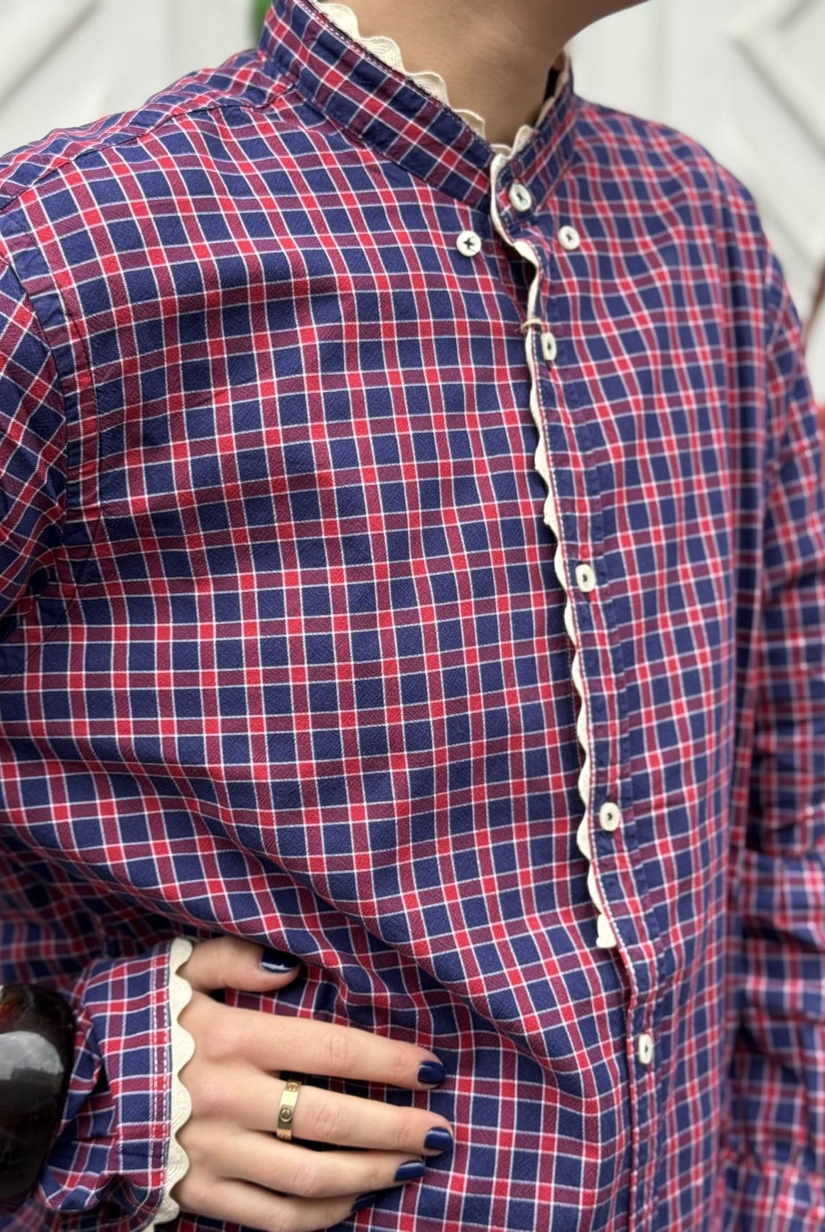 Chemise Écossais Rouge & Bleu – vue de face