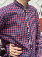 Chemise Écossais Rouge & Bleu – vue de face