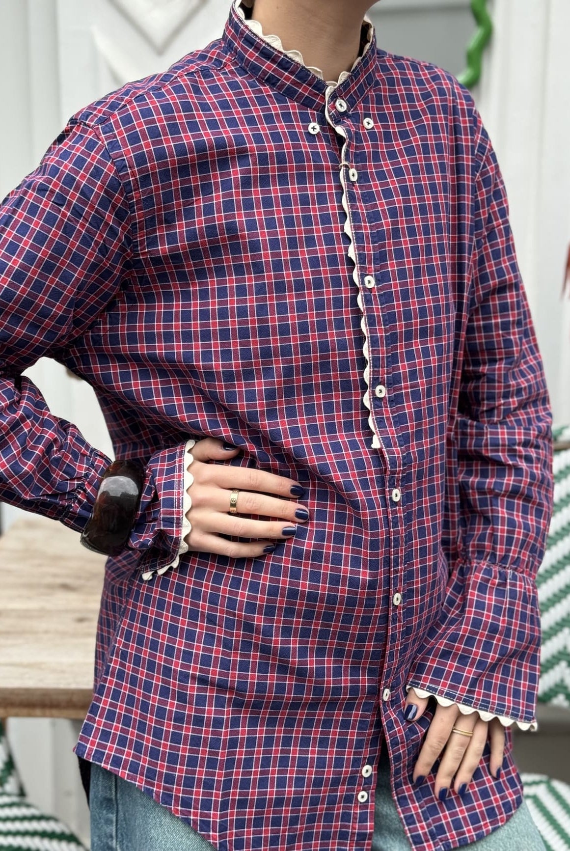 Chemise Écossais Rouge & Bleu – vue de face