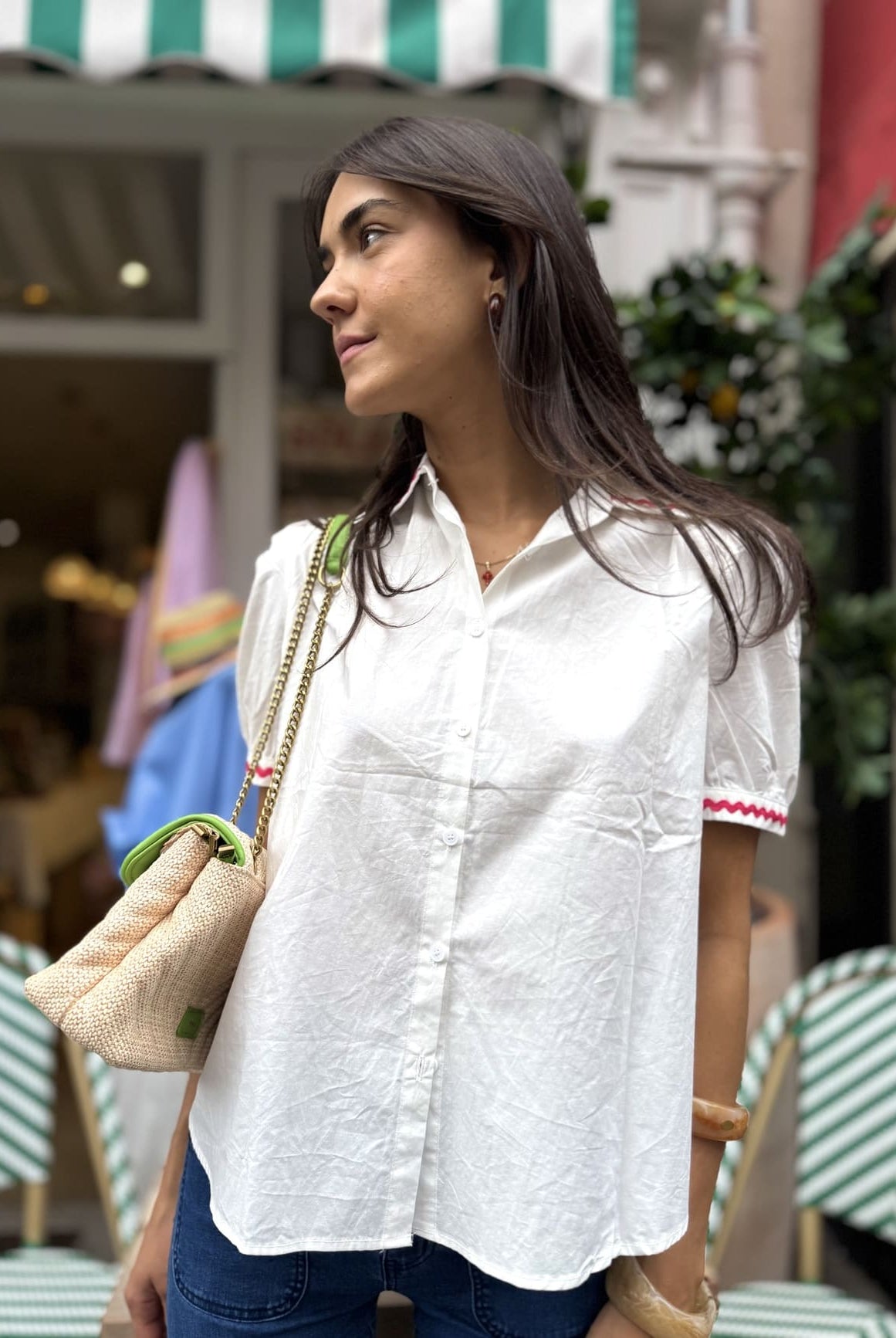 Chemise à manches courtes Saint-Tropez vue de face