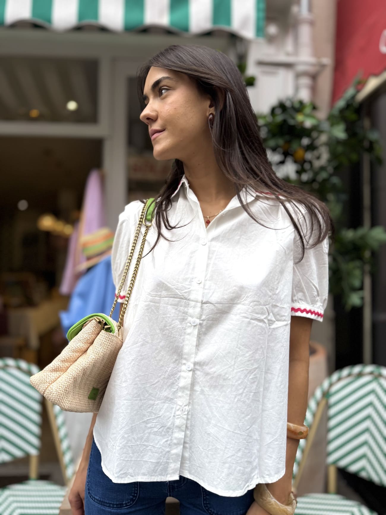 Chemise à manches courtes Saint-Tropez vue de face