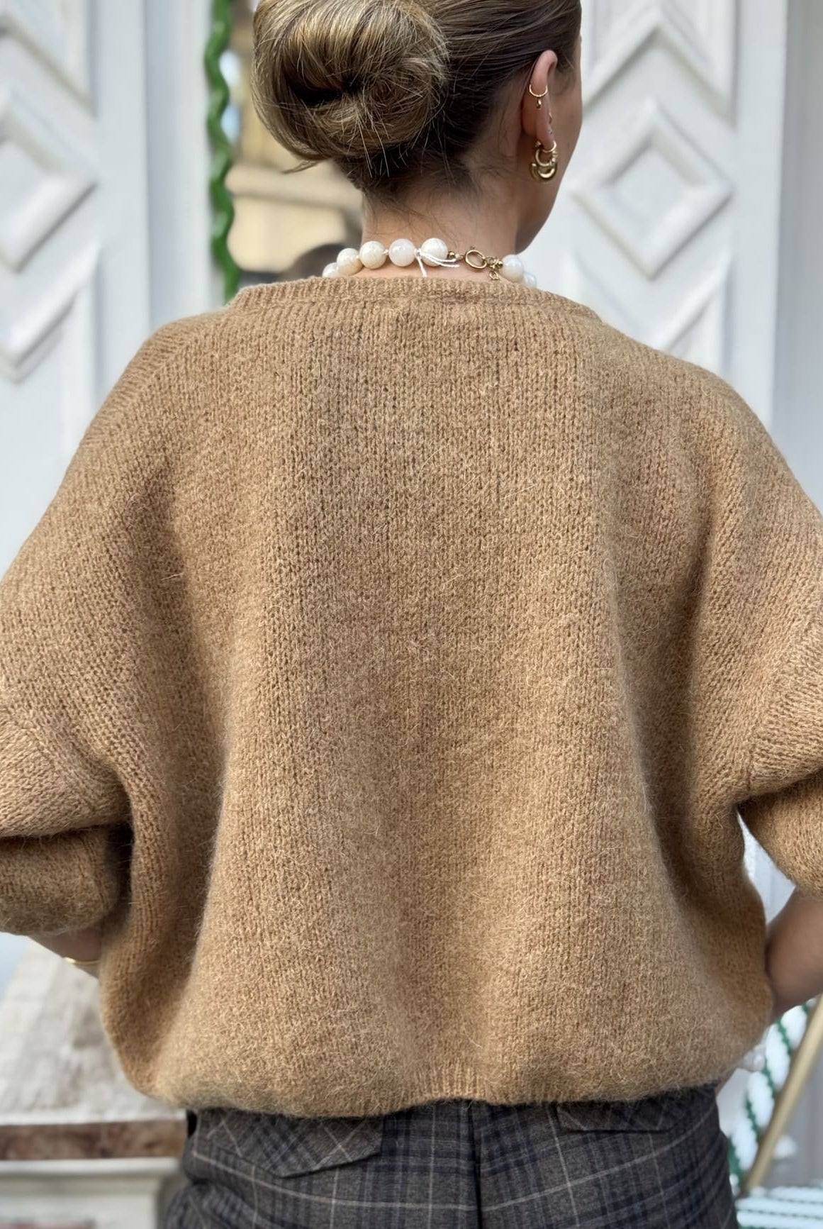 Gilet mohair camel vu de dos