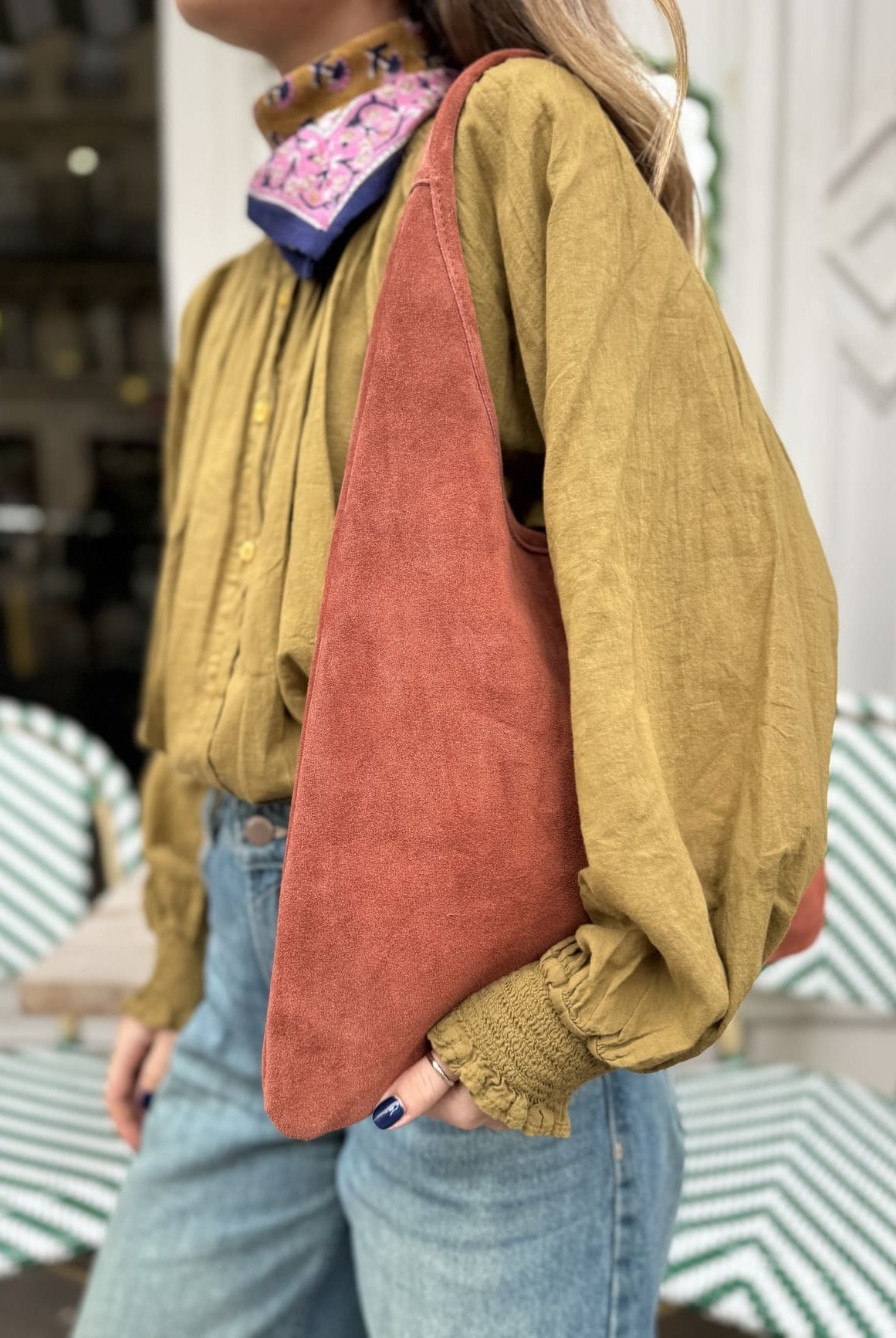 sac en daim lune rouille