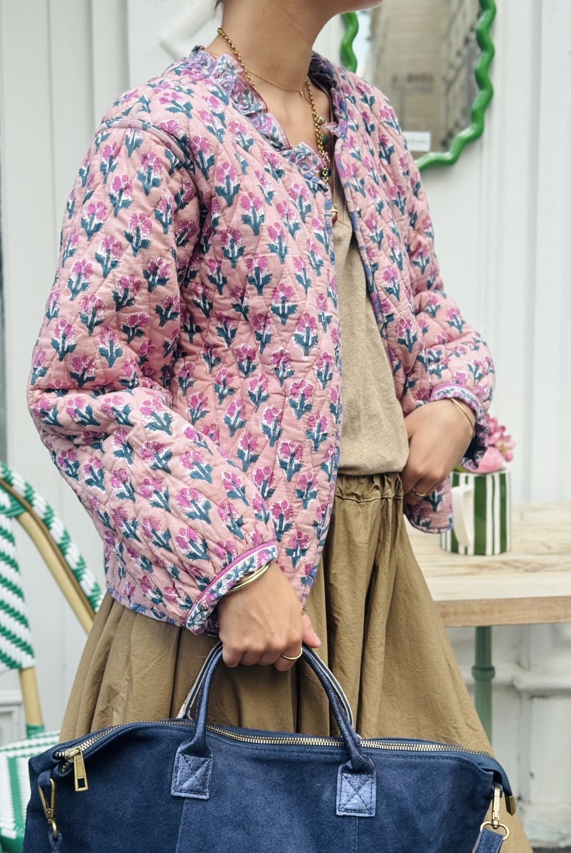 Veste en coton matelassé coté réversible