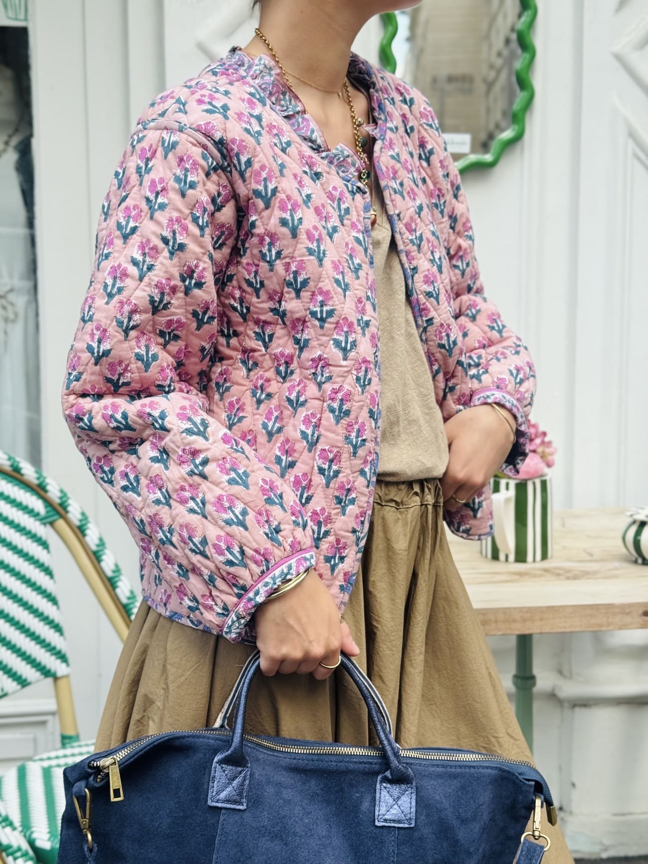 Veste en coton matelassé coté réversible