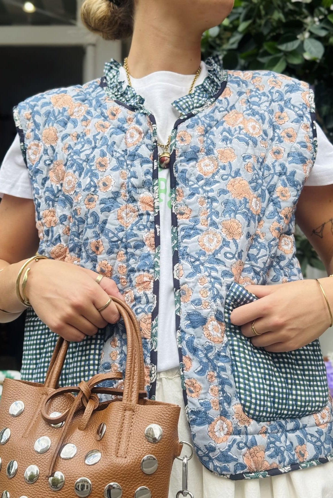 Veste matelassée sans manche côté réversible