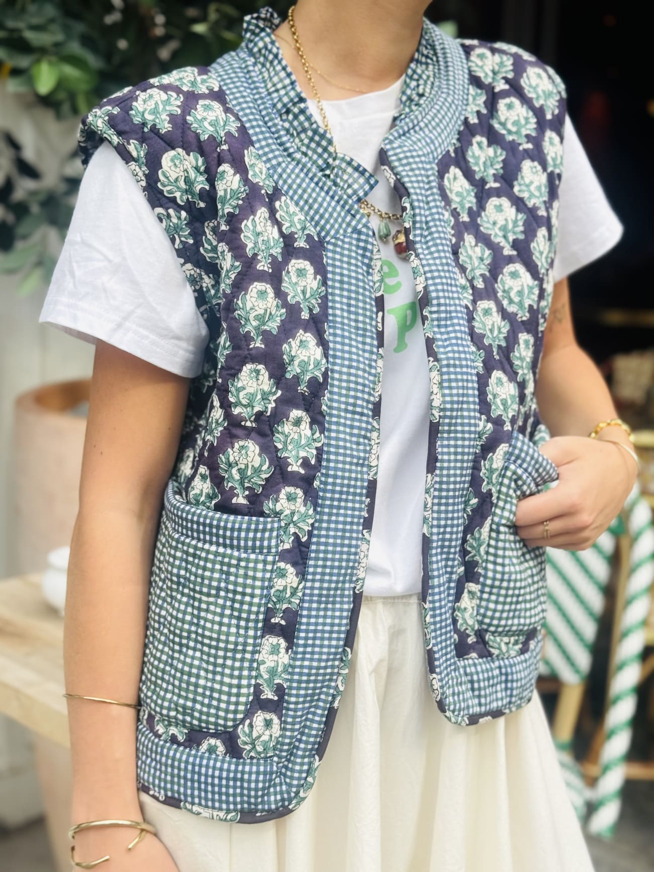 Veste matelassée sans manche vue de face