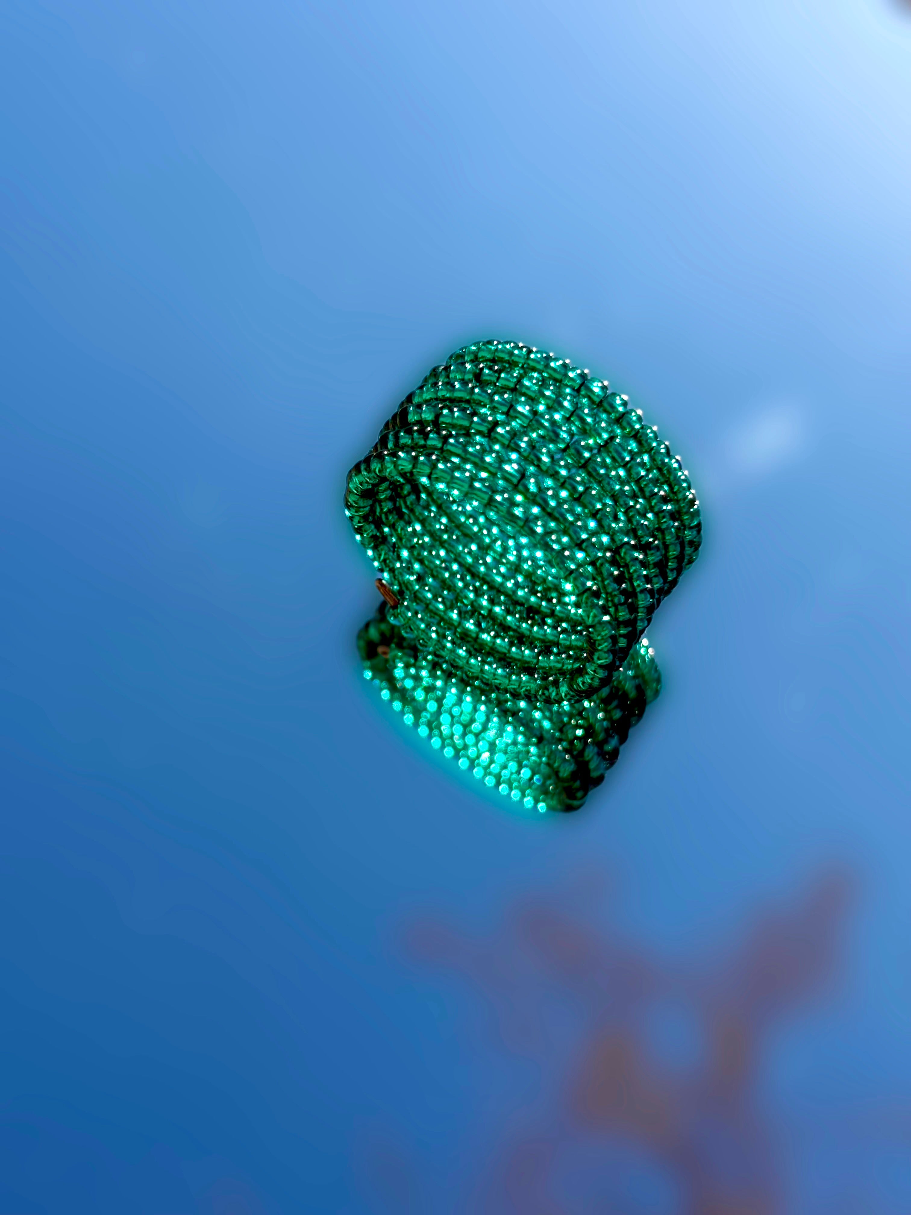 Bague-perles de verre-kharmari