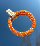 Bracelet-perle de verre-orange