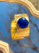 Jonc-or-laiton-bleu marine 