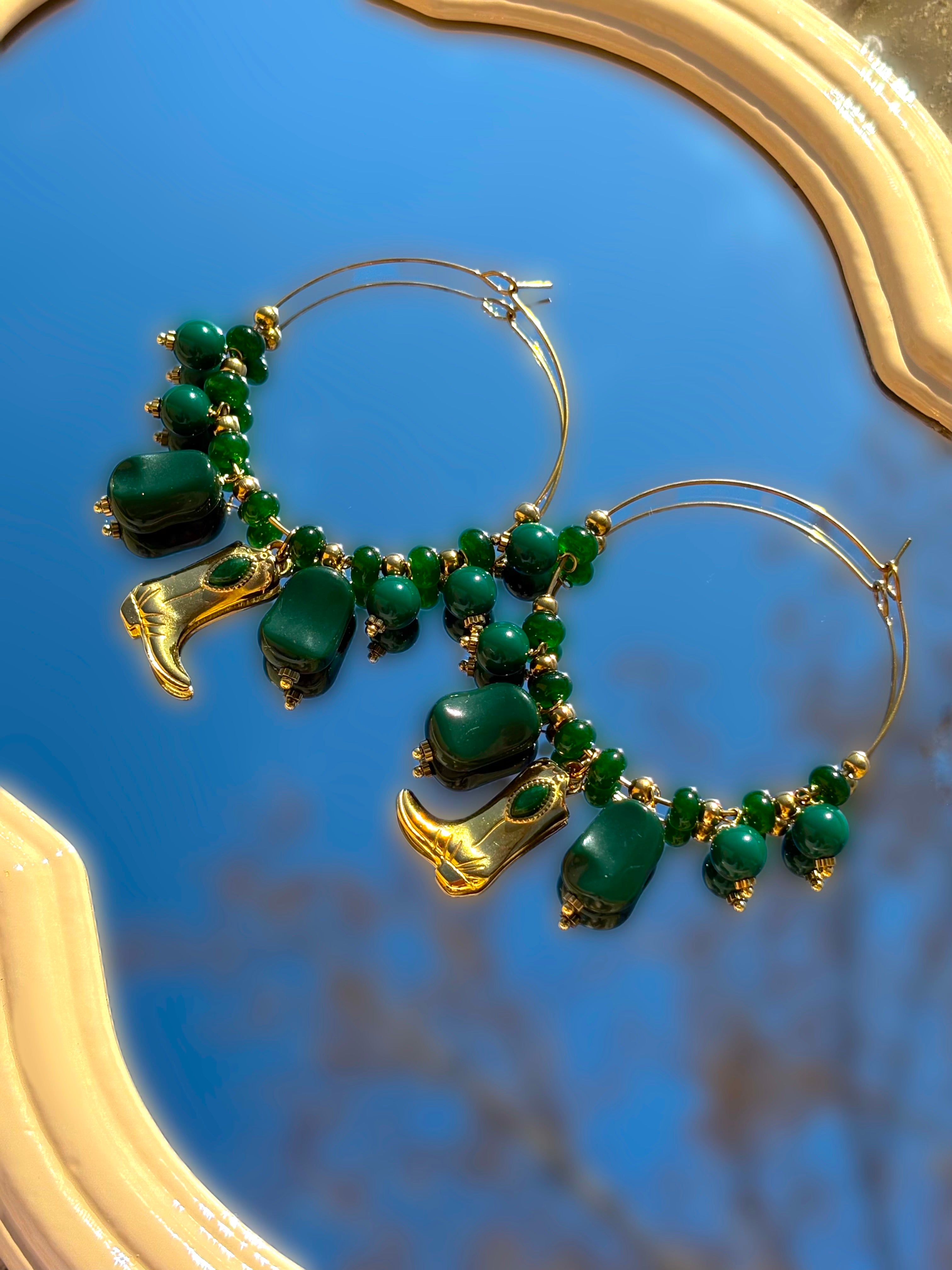 Boucle d'oreille à breloque santiags