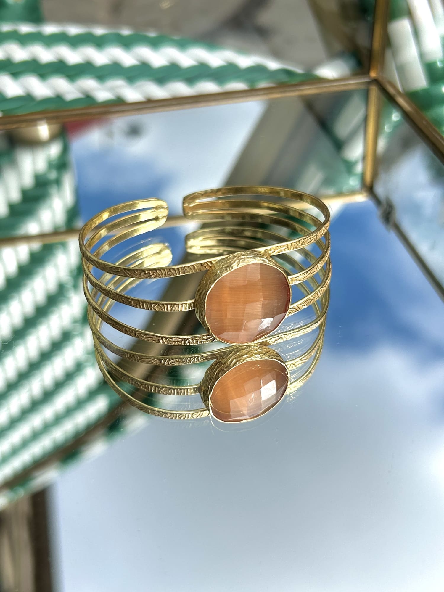 Bracelet laiton doré femme