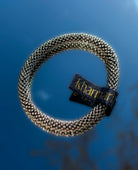 Bracelet kharmari en perles de verre argent