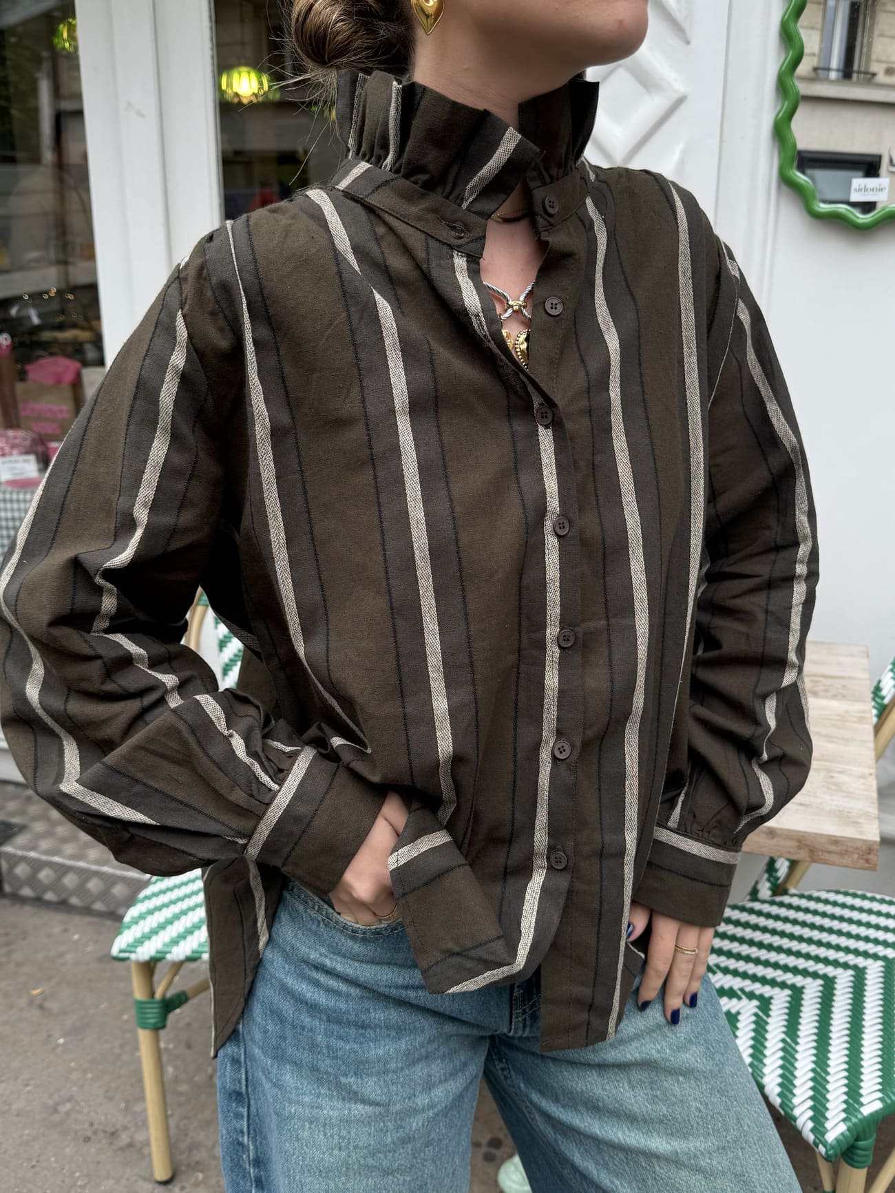 chemise col victorien vue de face