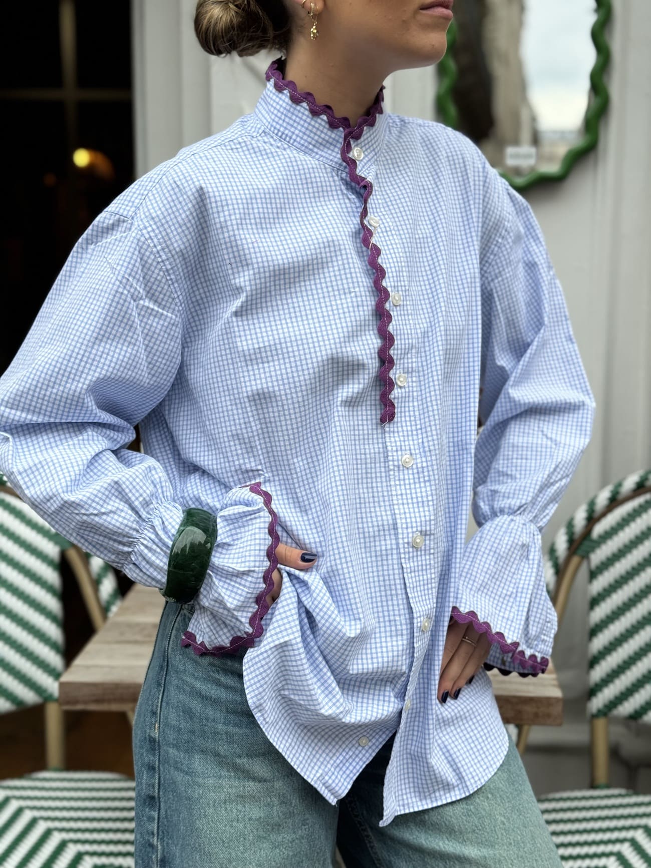 Chemise Ensemble Création bleue — vue de face