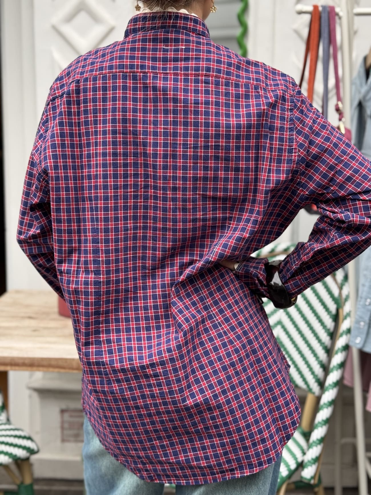 Chemise Écossais Rouge & Bleu – vue de dos