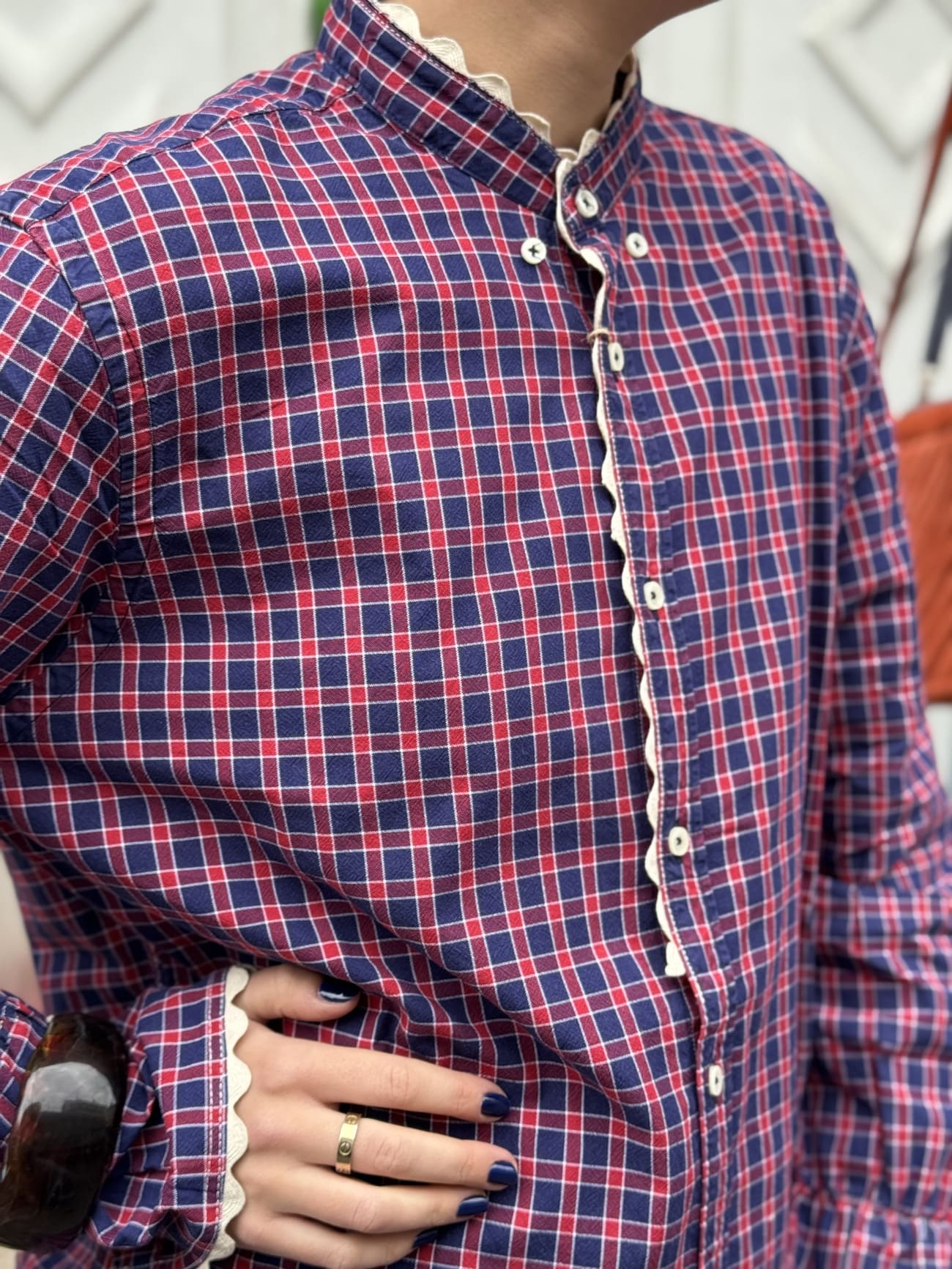 Chemise Écossais Rouge & Bleu – vue de face
