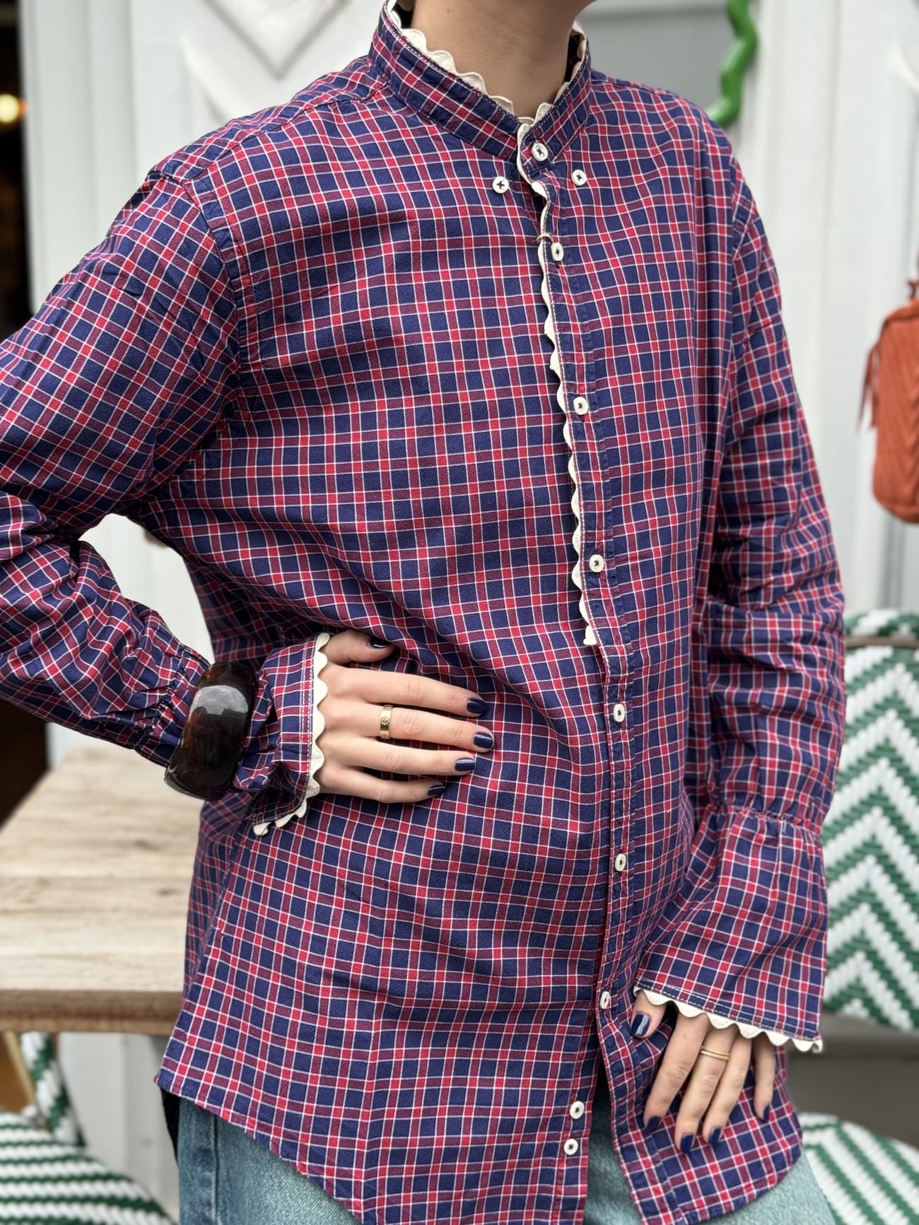 Chemise Écossais Rouge & Bleu – vue de face