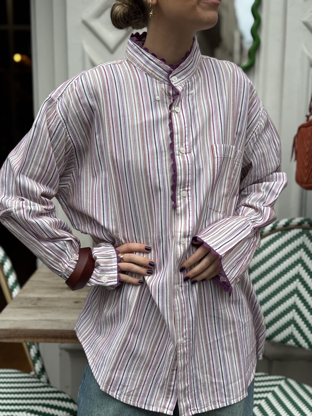 Chemise femme ensemble création rose