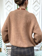 Gilet alpaga camel vue de dos