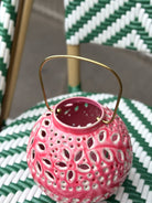 Lanterne Cordoba rose vue du dessus