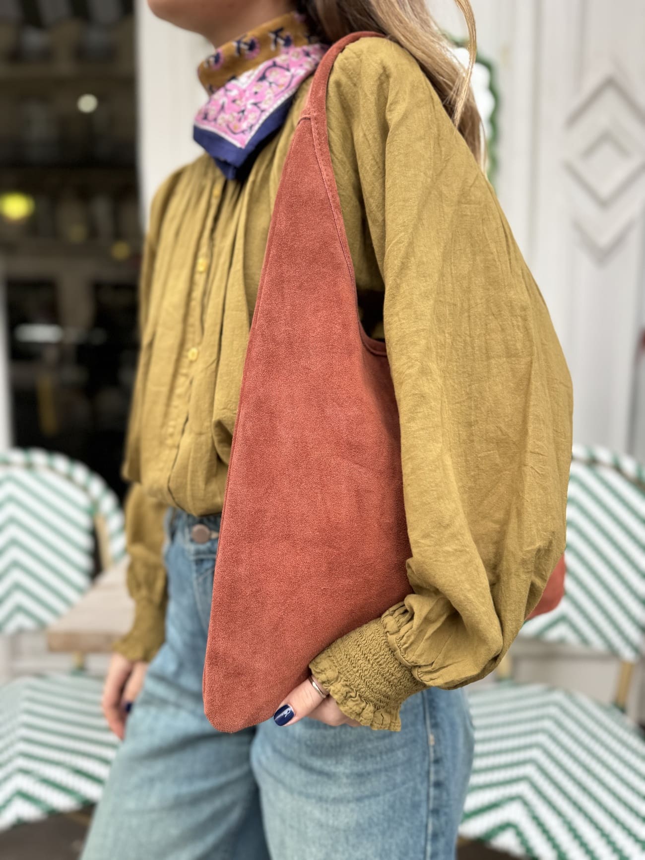 sac en daim lune rouille