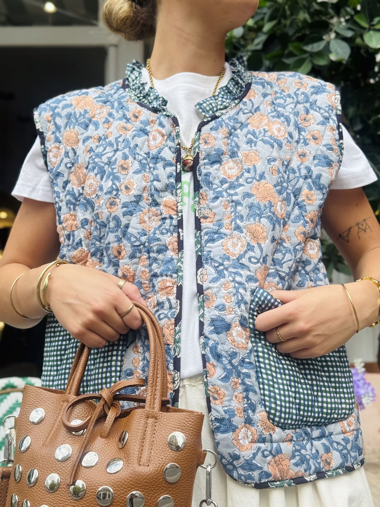 Veste matelassée sans manche côté réversible