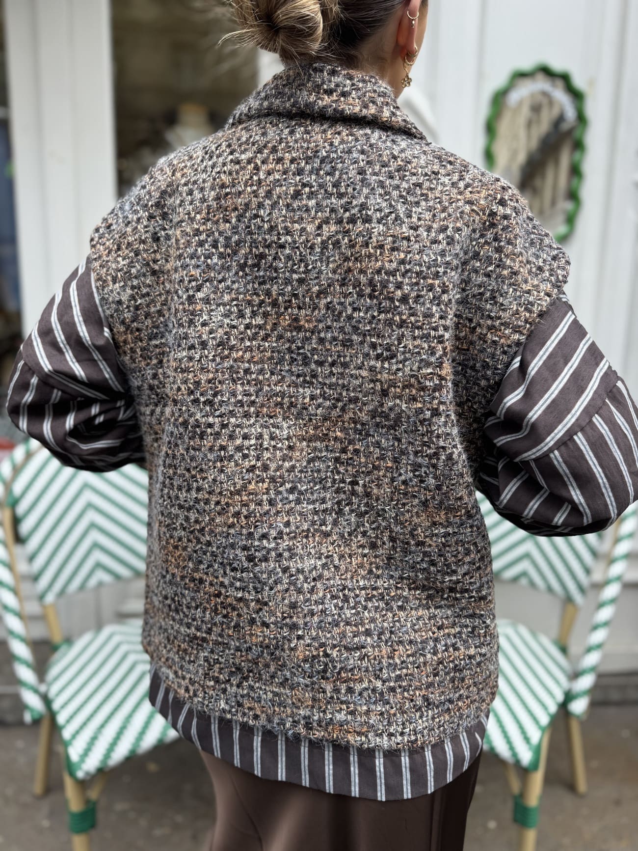 Veste sans manche bouclette vue de dos